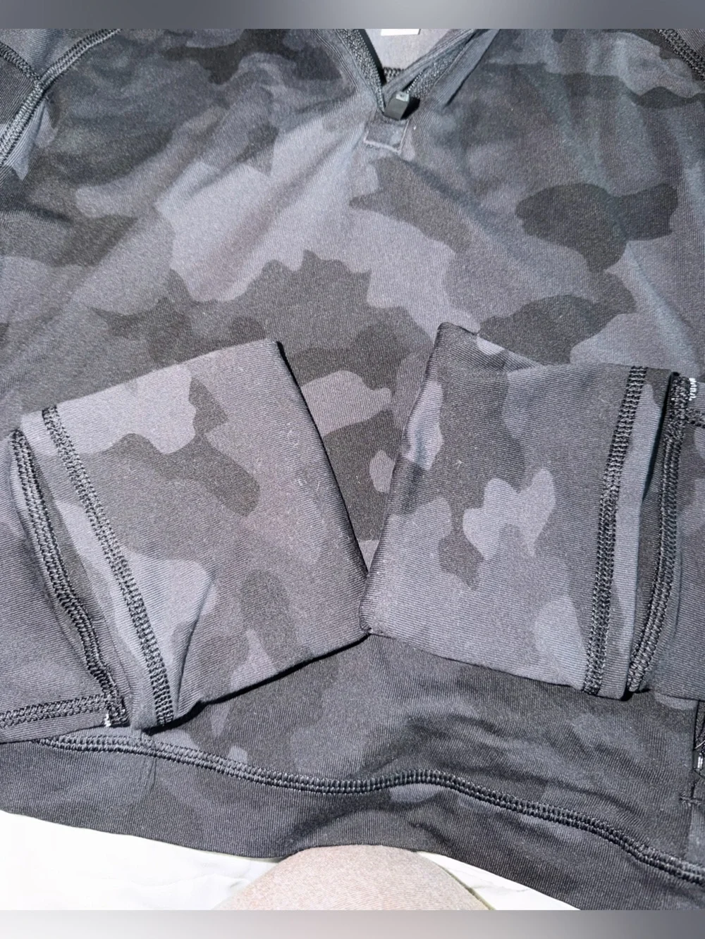 lululemon athletica Black Camo quarter zip pullover